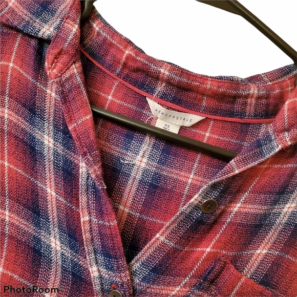 2/$20 Aeropostale Flannel Button Down Shirts - Picture 3 of 4